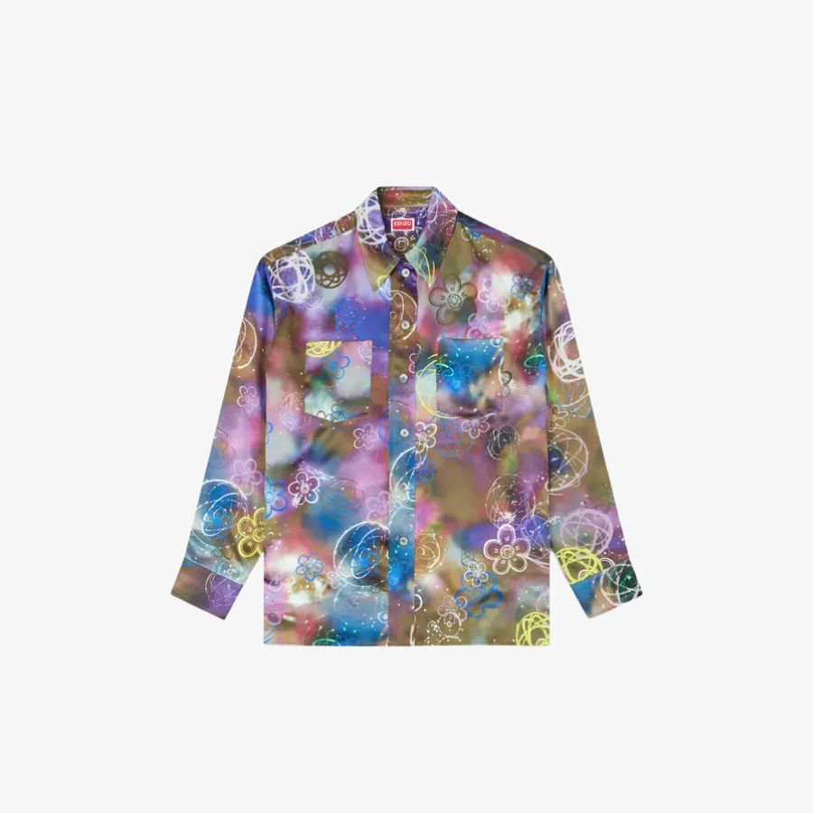 Áo sơ mi lụa workwear Kenzo x Futura 2000