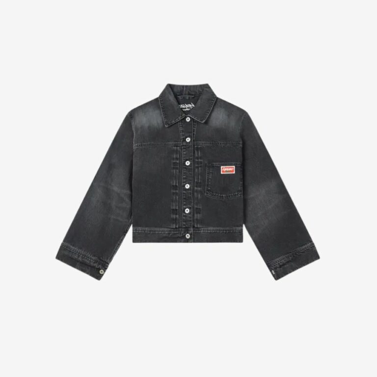 Áo khoác tay kimono thêu vải denim Kenzo x Futura 2000