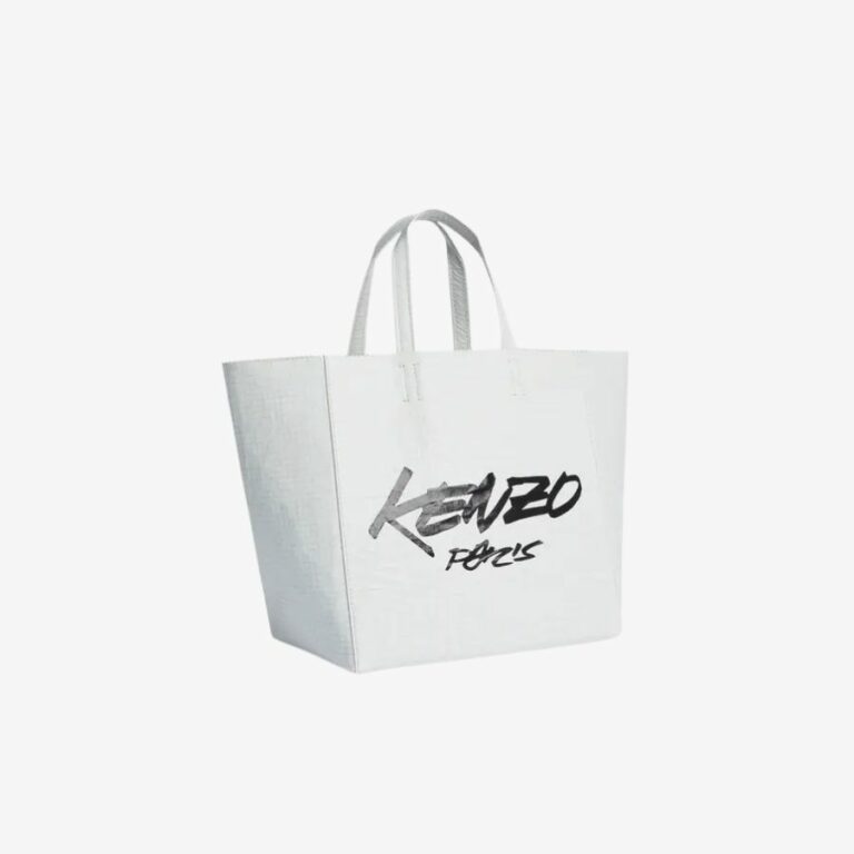 Túi tote nhỏ bằng da Paper Kenzo x Futura 2000
