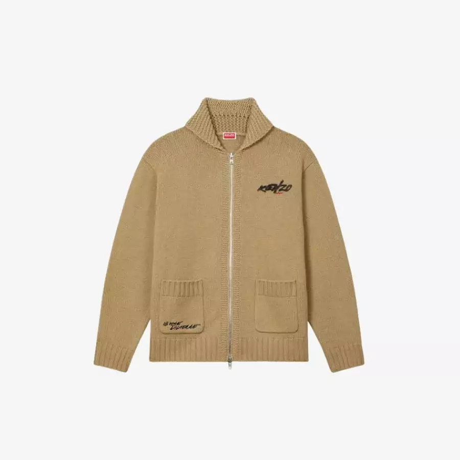 Bộ sưu tập KENZO x Futura 2000 20 Áo cardigan len đan có khóa kéo bằng len Kenzo x Futura 2000