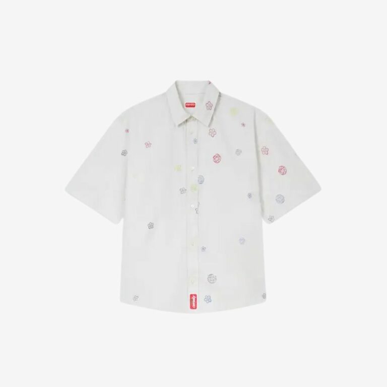 Áo sơ mi poplin cotton thêu Kenzo x Futura 2000