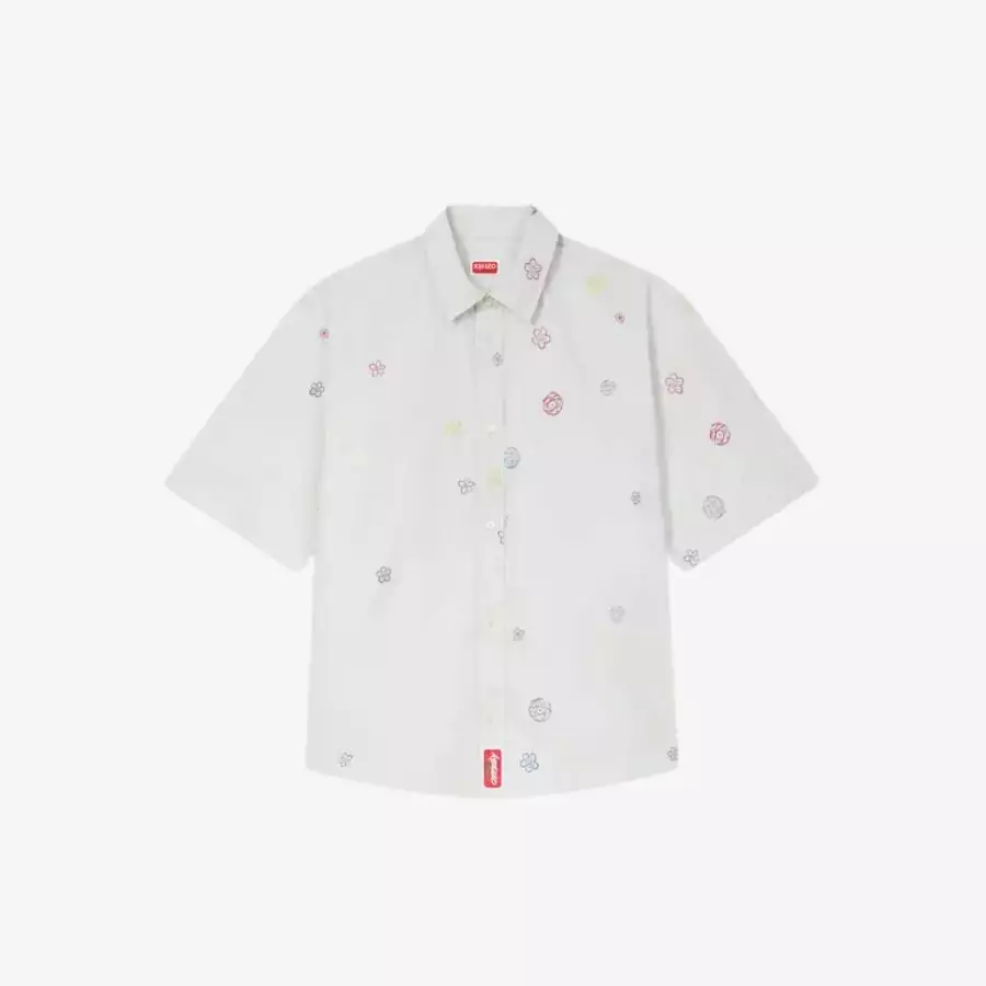 Bộ sưu tập KENZO x Futura 2000 12 Áo sơ mi poplin cotton thêu Kenzo x Futura 2000