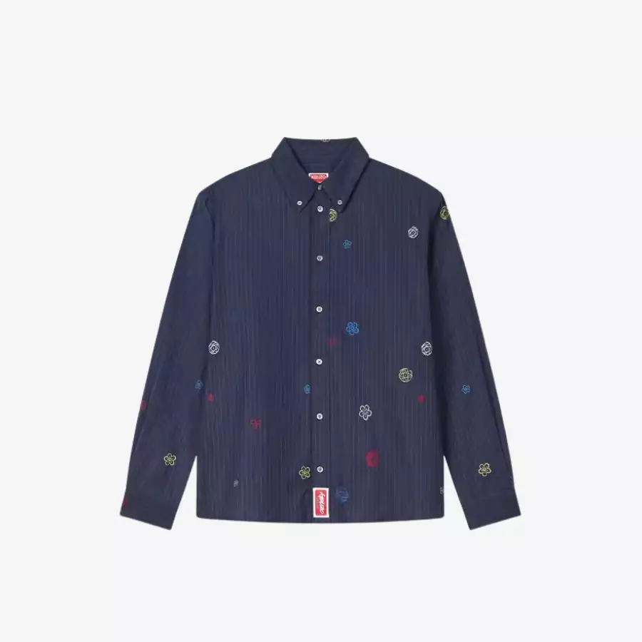 Bộ sưu tập KENZO x Futura 2000 11 Áo sơ mi cotton poplin Kenzo x Futura 2000 thêu sticker