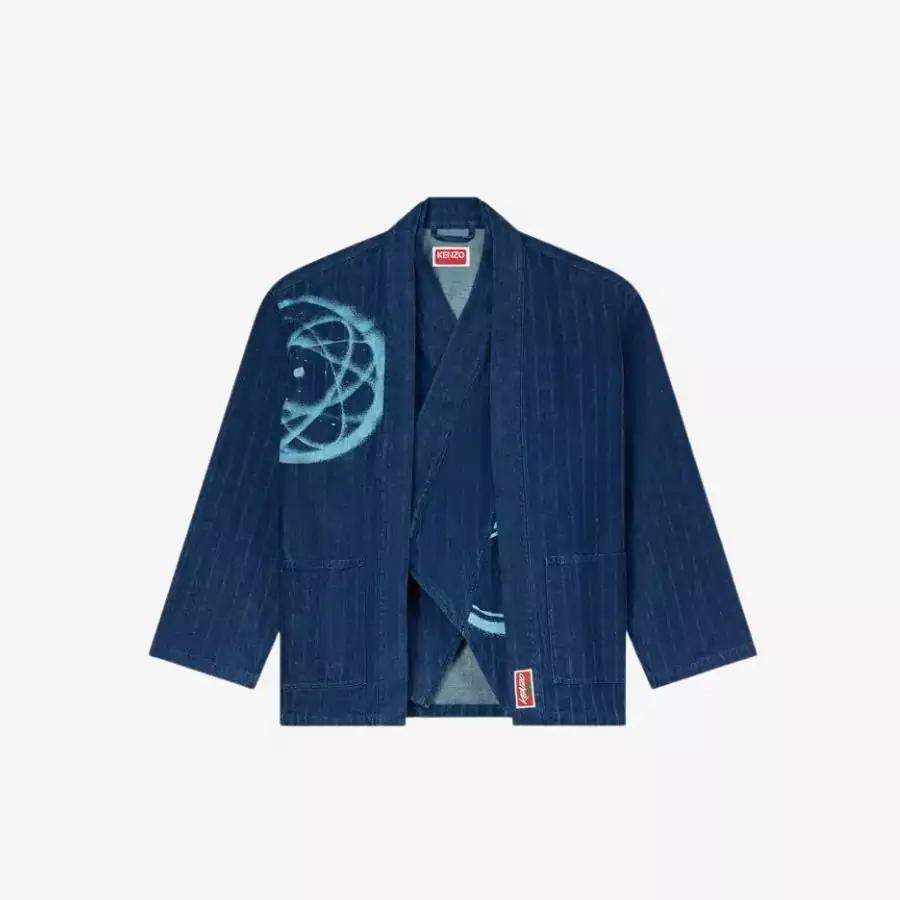 Bộ sưu tập KENZO x Futura 2000 23 Áo khoác kimono vải denim Nhật Bản Kenzo x Futura 2000