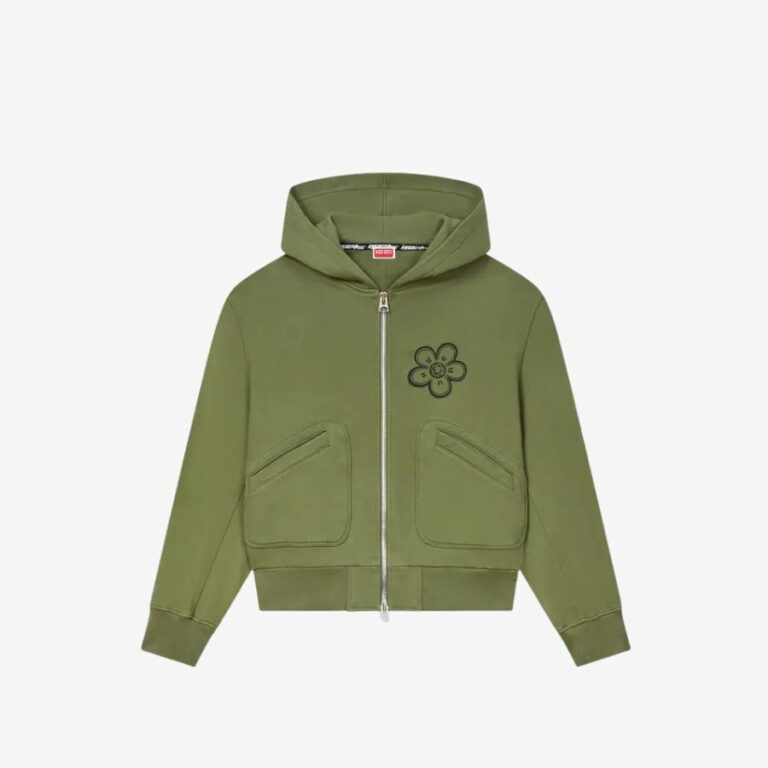 Áo hoodie cotton dáng rộng khóa kéo Kenzo x Futura 2000