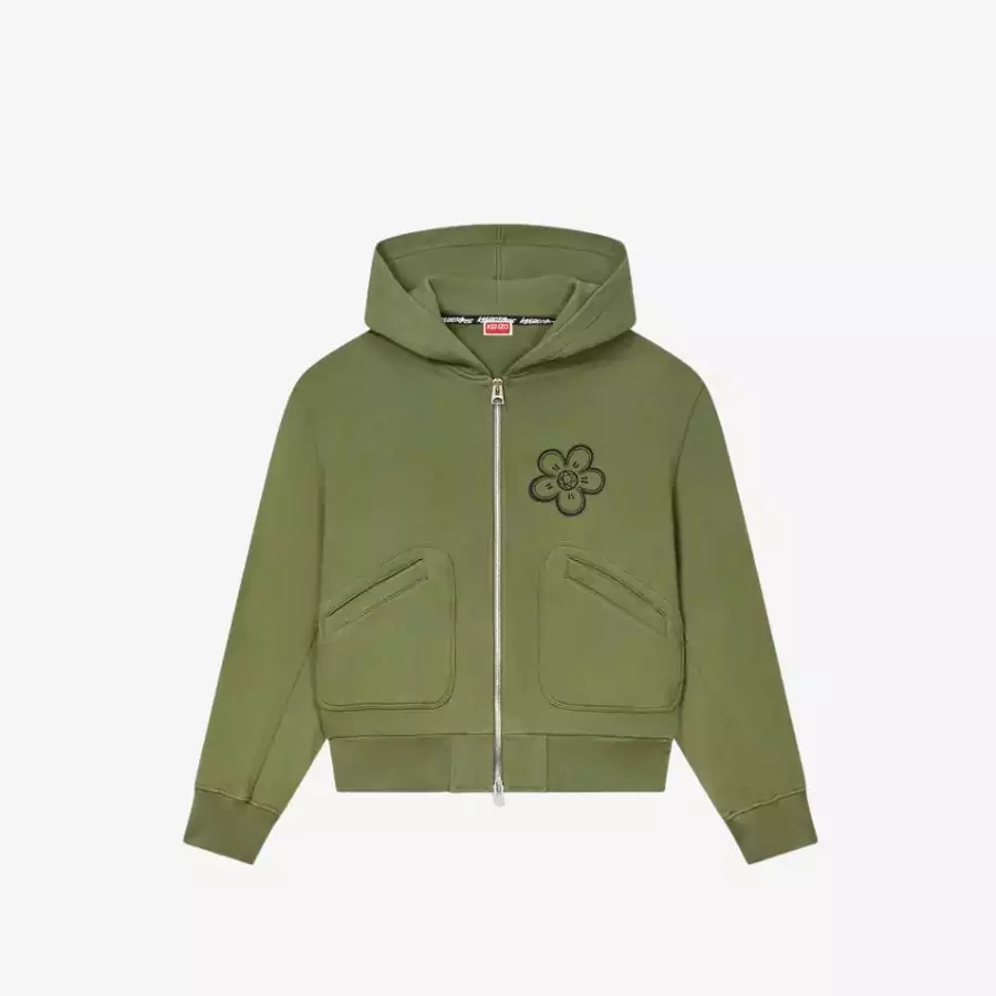 Bộ sưu tập KENZO x Futura 2000 10 Áo hoodie cotton dáng rộng khóa kéo Kenzo x Futura 2000