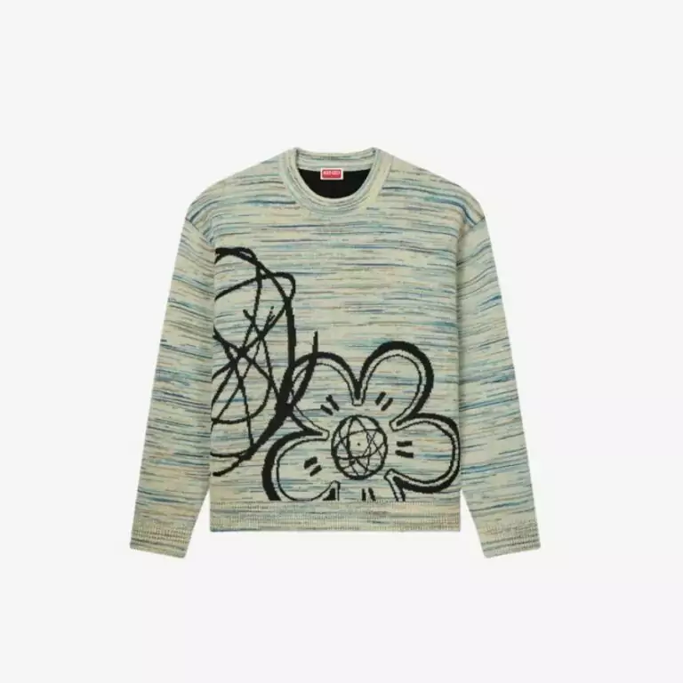Áo len hai mặt bằng len Kenzo x Futura 2000