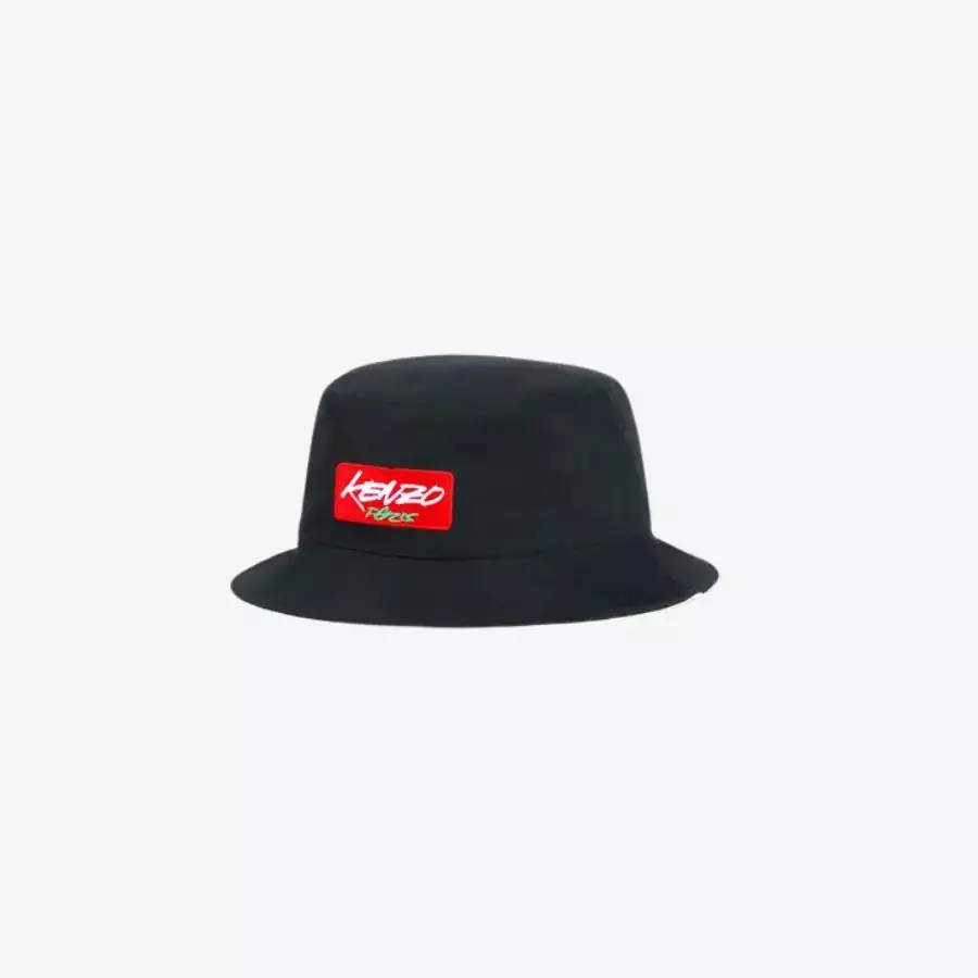 Mũ bucket cotton thêu họa tiết hai mặt Kenzo x Futura 2000