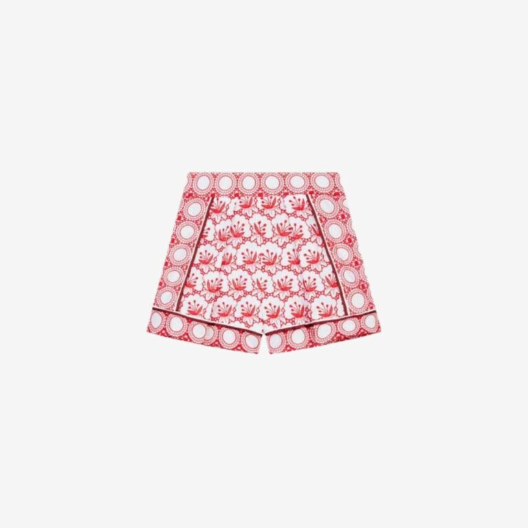 Quần short thêu ống rộng