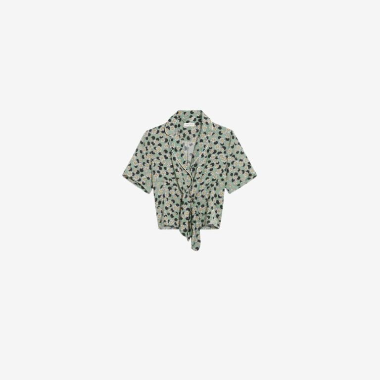 Áo sơ mi hoạ tiết green
