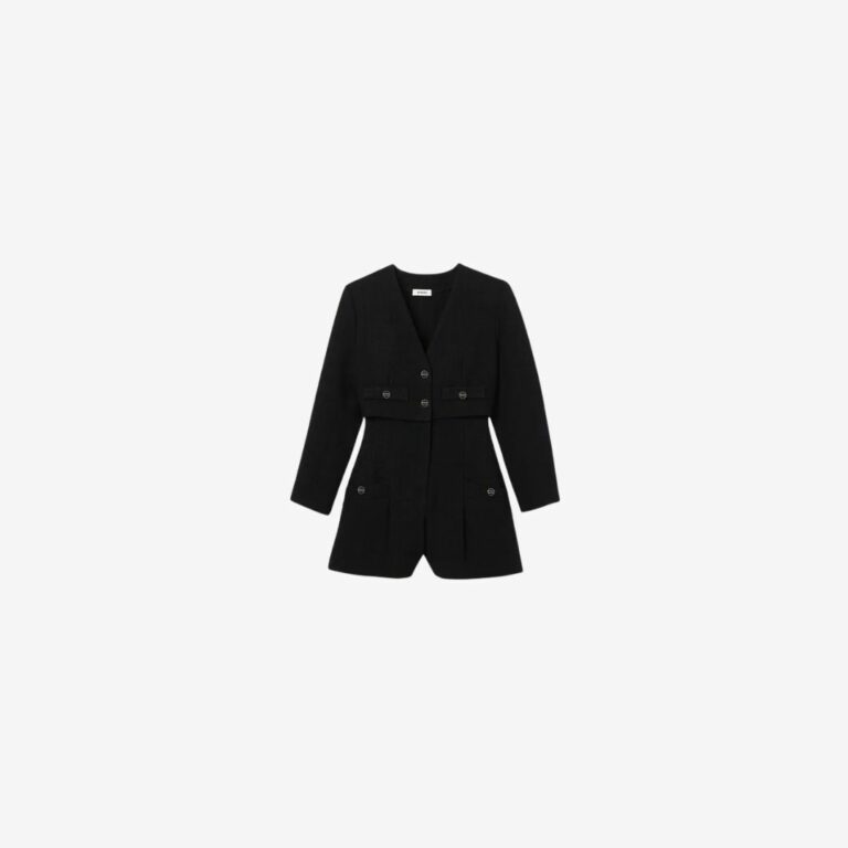 Jumpsuit vải tweed