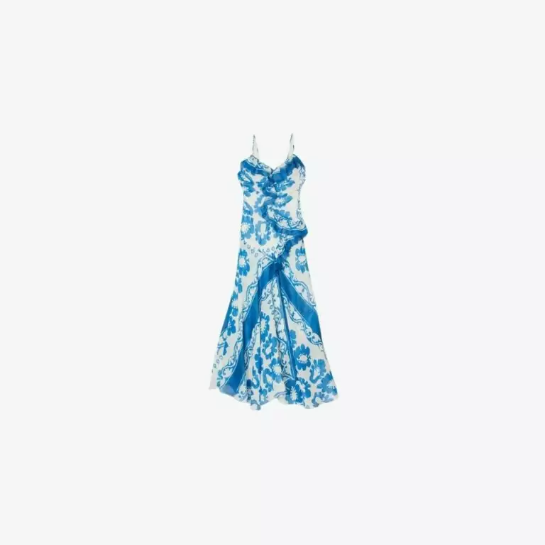 Váy hai dây dài blue