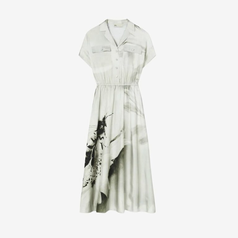 Váy Printed Silk Twill Shirtdress
