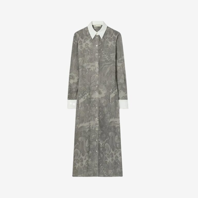 Đầm sơ mi Viscose in họa tiết
