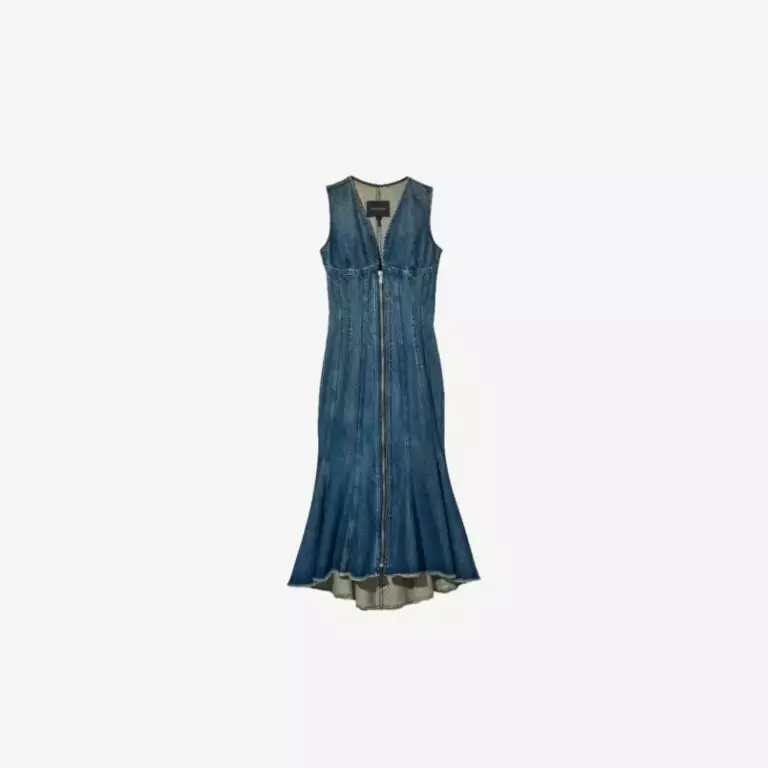 Váy Wave Denim Dress
