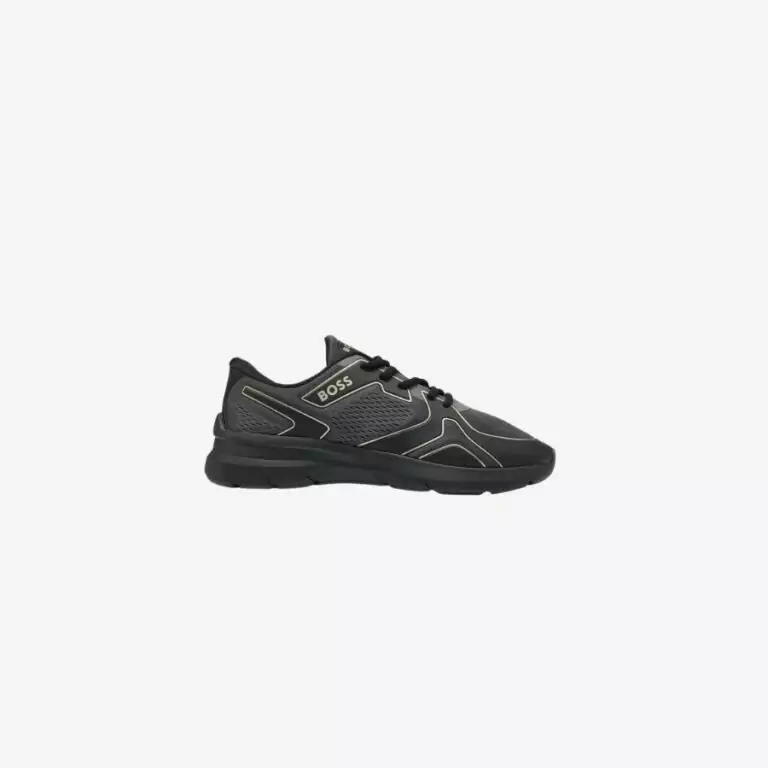 Giày trainers da giả phủ cao su