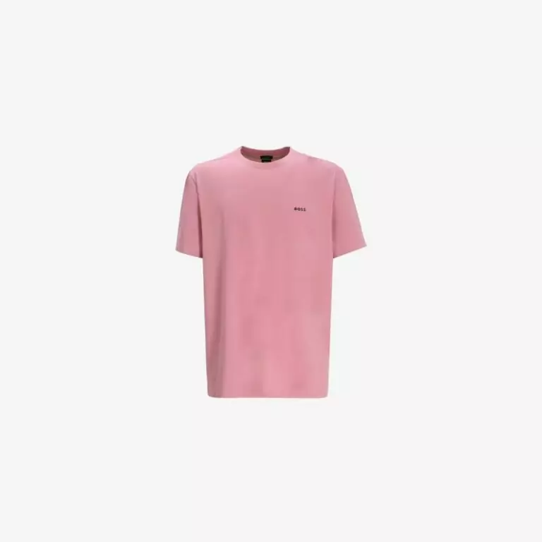 Áo thun dáng regular fit cotton với logo tương phản