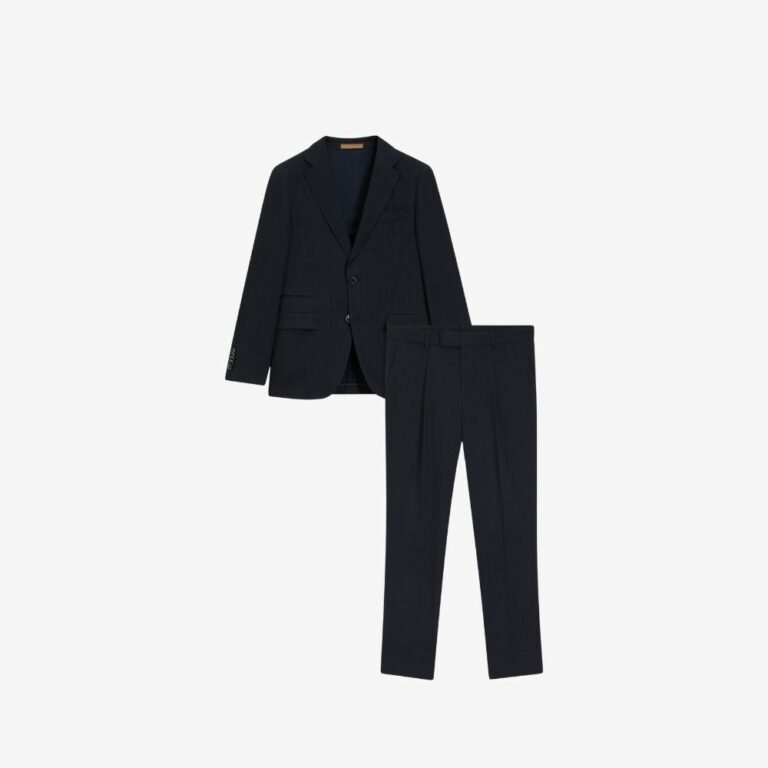 Bộ vest dáng ôm len lông cừu nguyên chất và lụa