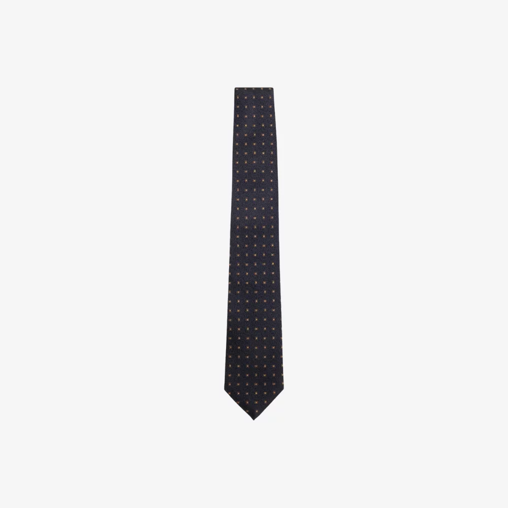 Bộ sưu tập BOSS Thu Đông 2025: Tiến trên đường đời 24 Cà vạt vải lụa jacquard Ý họa tiết