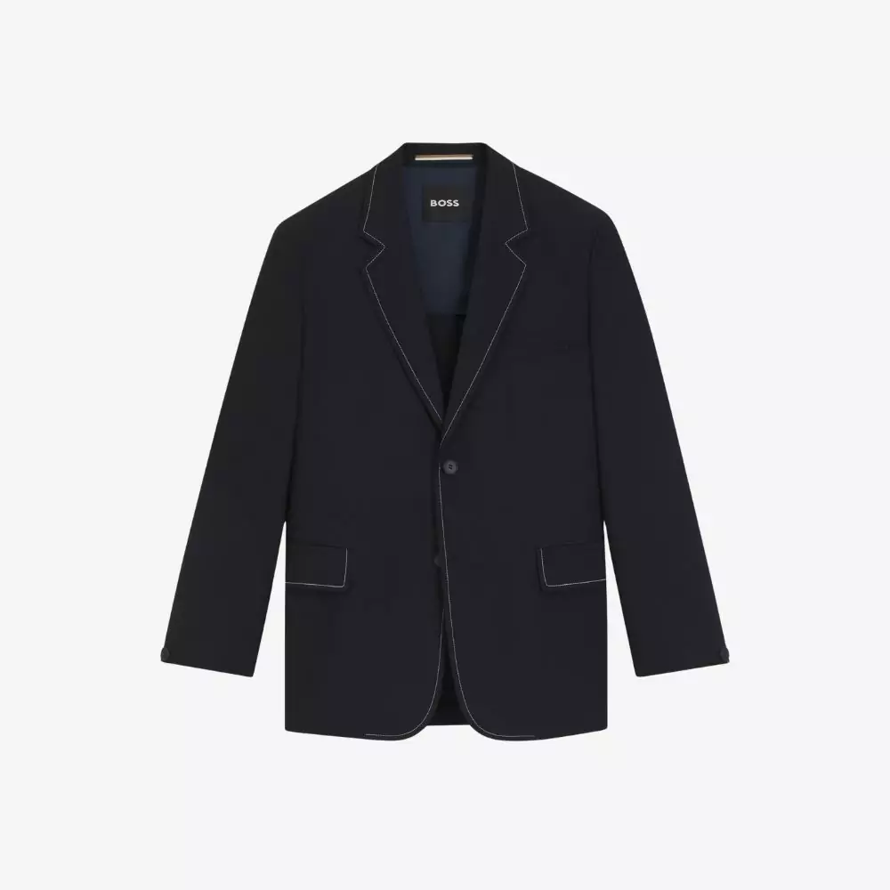 Bộ sưu tập BOSS Thu Đông 2025: Tiến trên đường đời 3 Áo jacket dáng relaxed-fit từ len virgin
