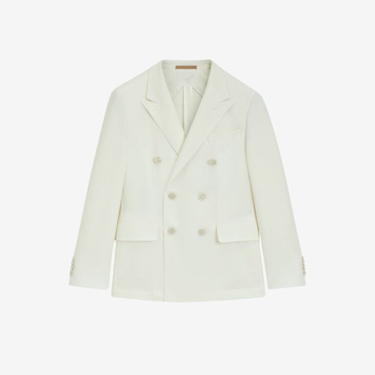 Blazer dáng slim-fit từ cotton melange và cashmere