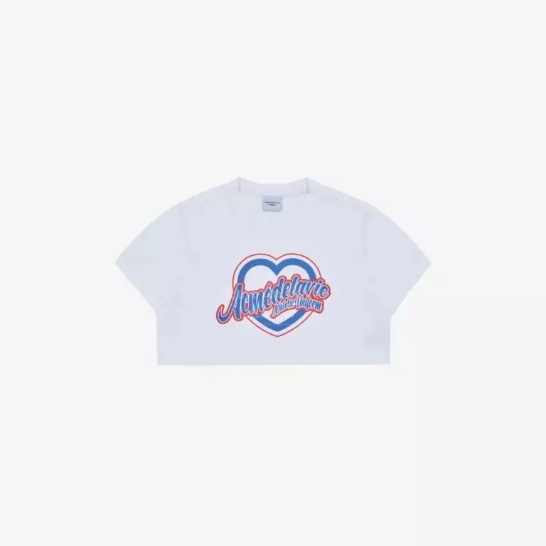 Áo Croptop ADLV Heart Lettering Trắng