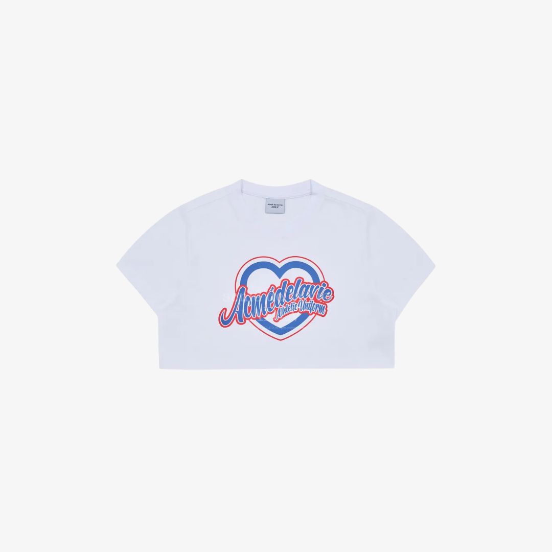 Annual Sale 2025 HCM 27 Áo Croptop ADLV Heart Lettering Trắng