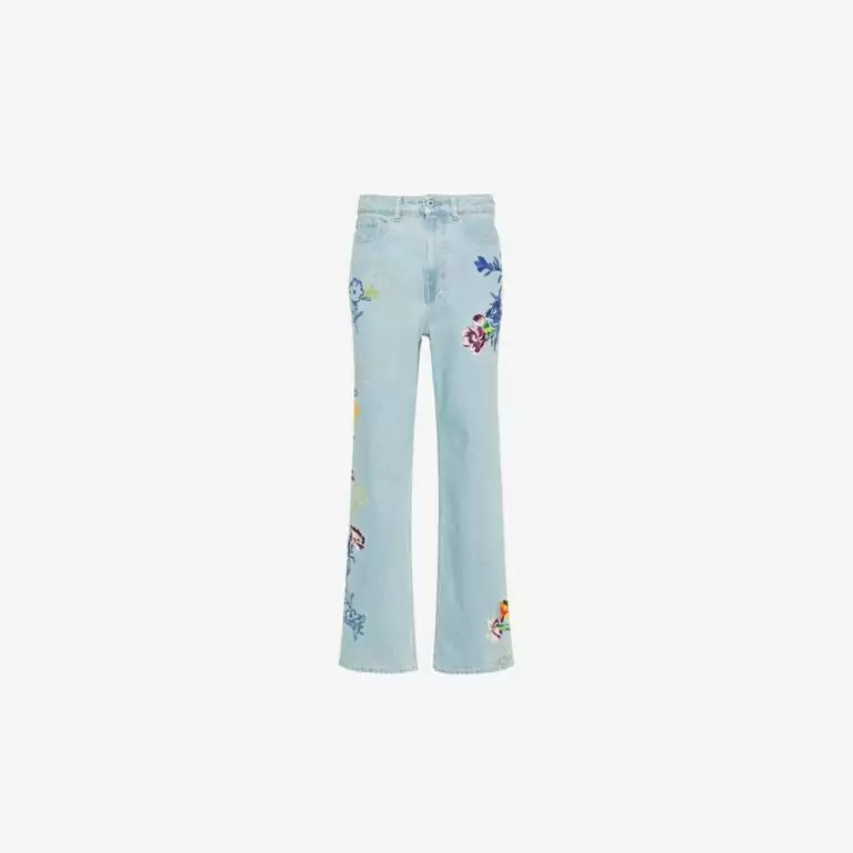 Quần Jeans Kenzo Sumire Drawn Flower