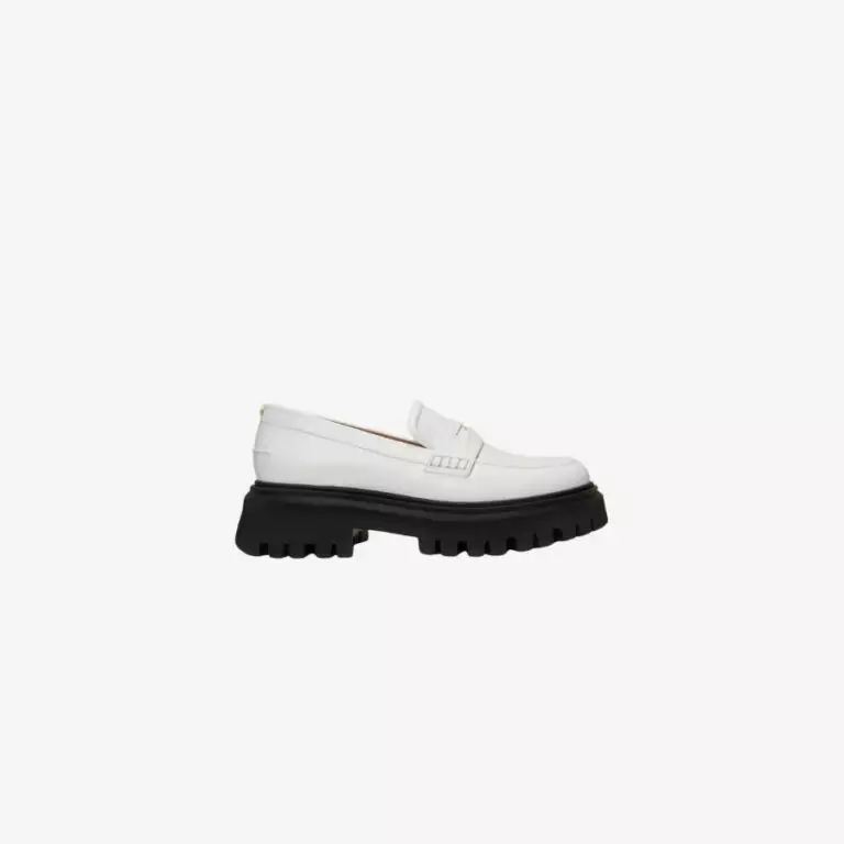Giày loafers đế xuồng bằng da
