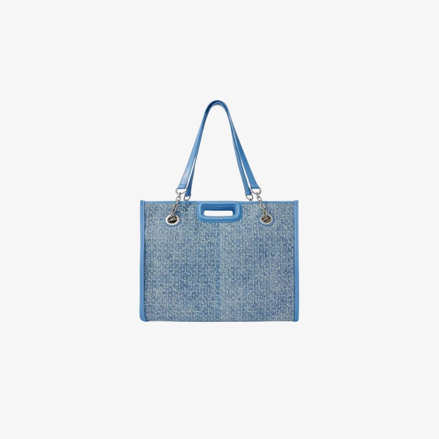 Annual Sale 2025 HCM 47 Túi tote tweet nhũ phối viền da