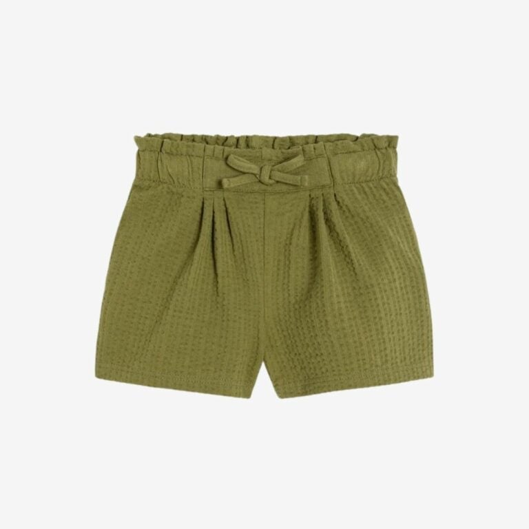 Quần short cotton xanh có họa tiết