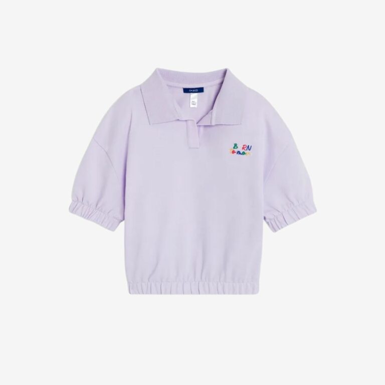 Áo polo nỉ tay lửng