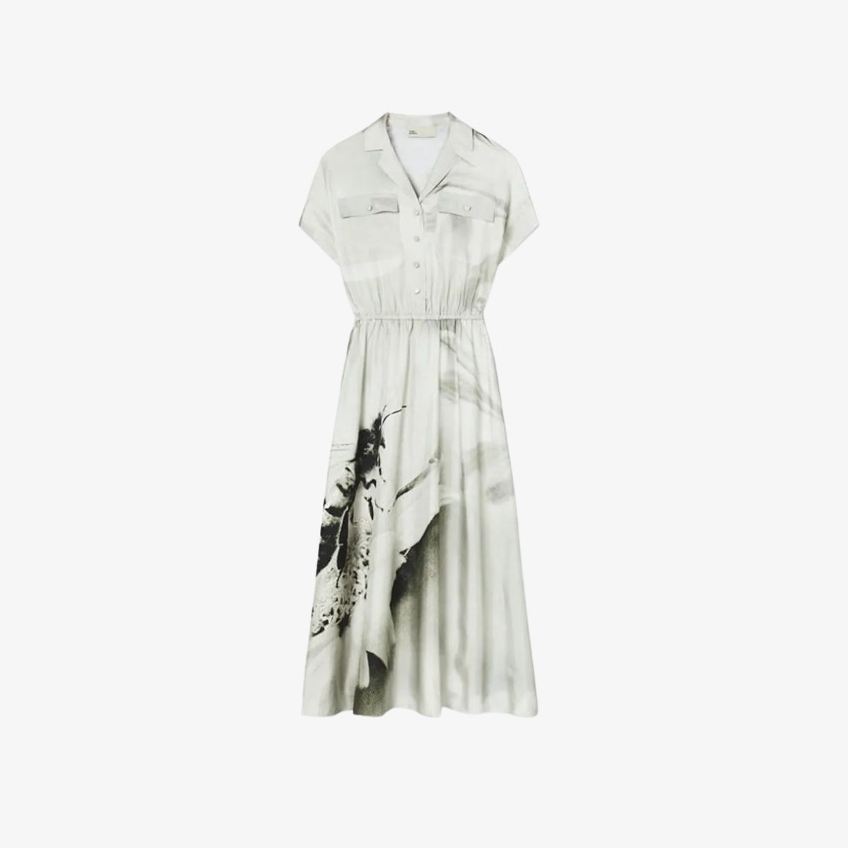 Váy Printed Silk Twill Shirtdress
