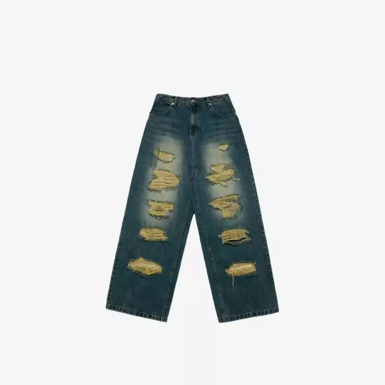 Quần Denim Damage Stich Washing