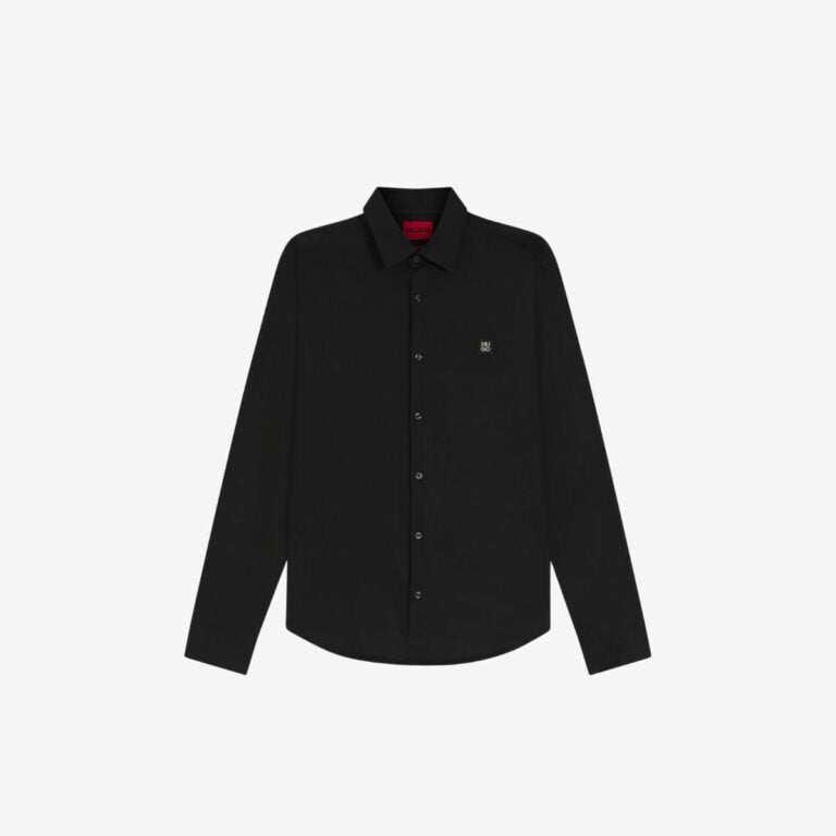 Áo sơ mi slim-fit vải canvas cotton co giãn