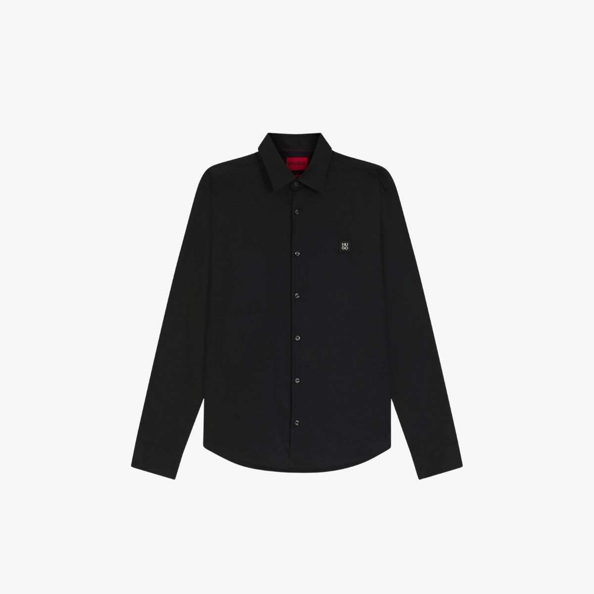 Áo sơ mi slim-fit vải canvas cotton co giãn