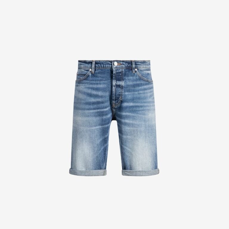 Quần short denim dáng tapered co giãn