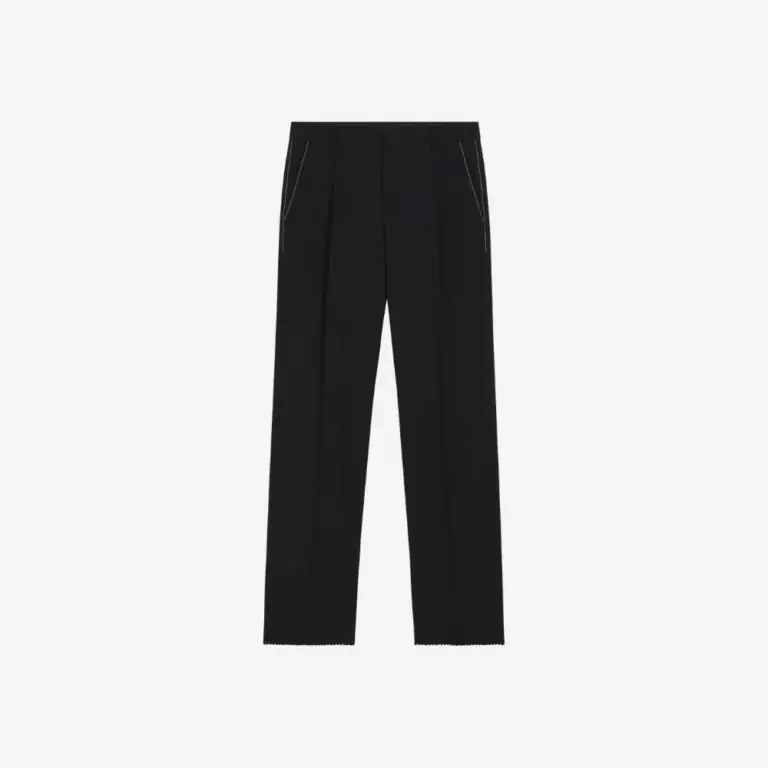 Quần dáng relaxed-fit từ len virgin melange
