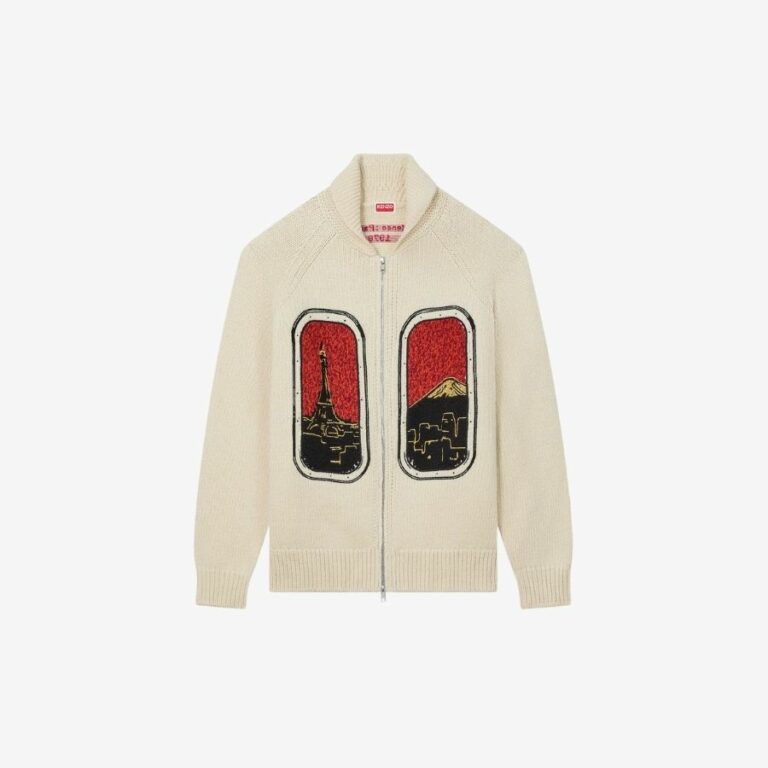 Áo cardigan dệt kim có khóa kéo KENZO City