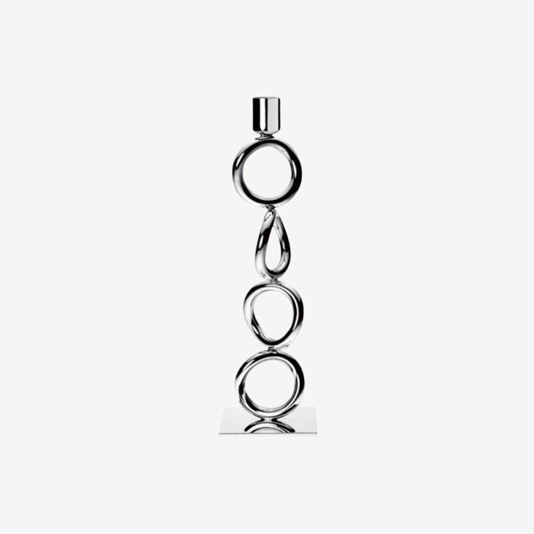 Chân đế cắm nến mạ bạc Vertigo