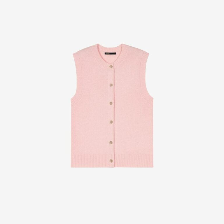 Áo cardigan gile len khuy ngọc