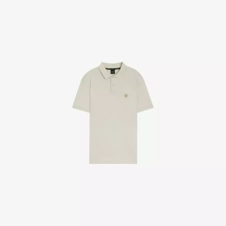 Áo polo cotton họa tiết Double B monogram