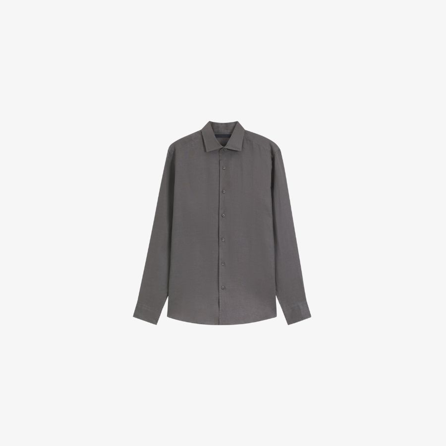 Áo sơ mi linen dáng regular BECKHAM x BOSS