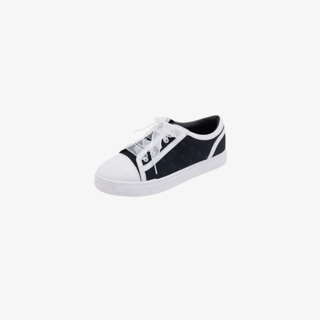 Giày sneaker mũi tròn buộc dây voan organza