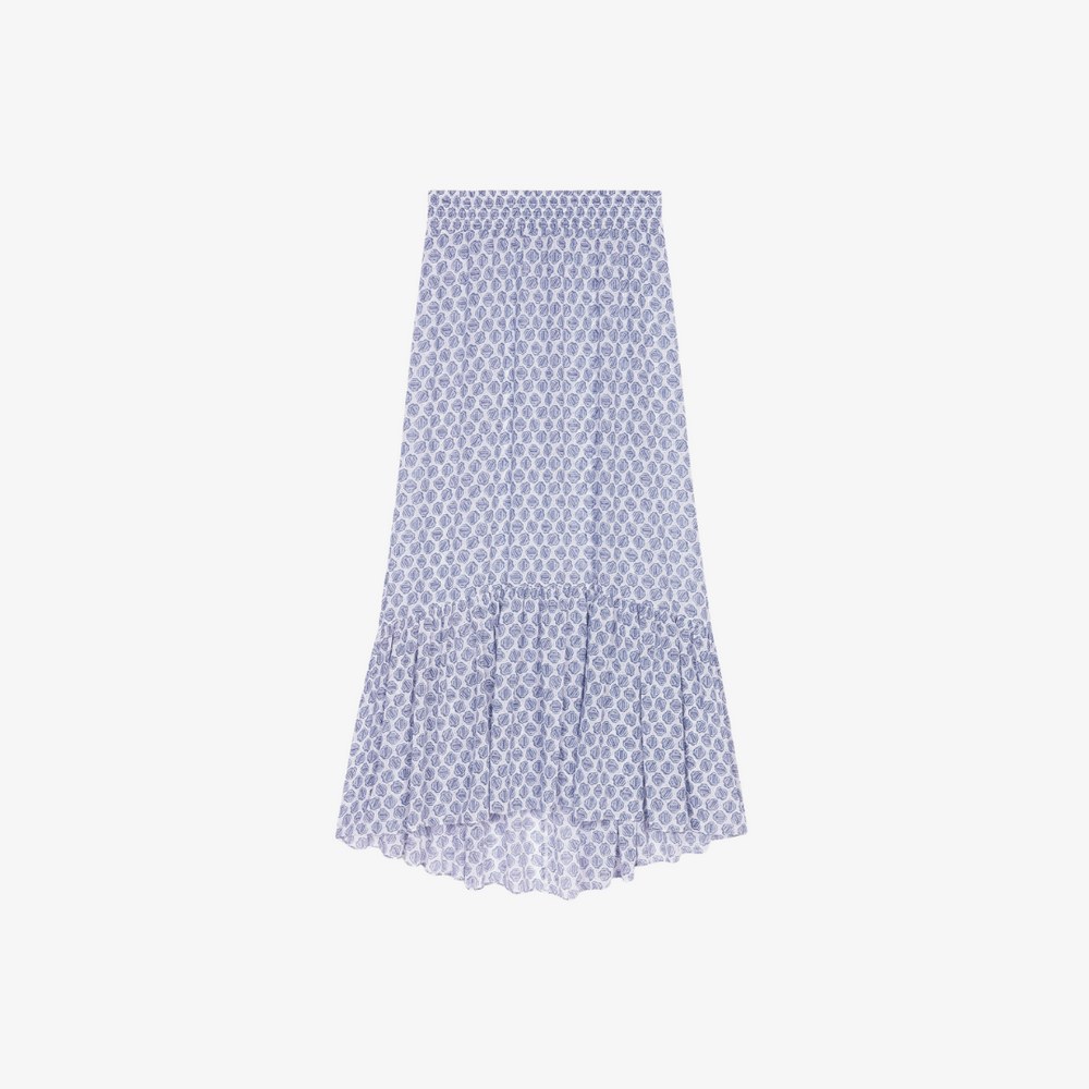 Chân váy dài họa tiết monogram