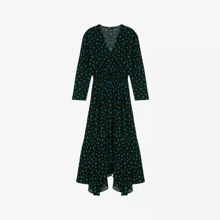 Đầm chiffon họa tiết da báo