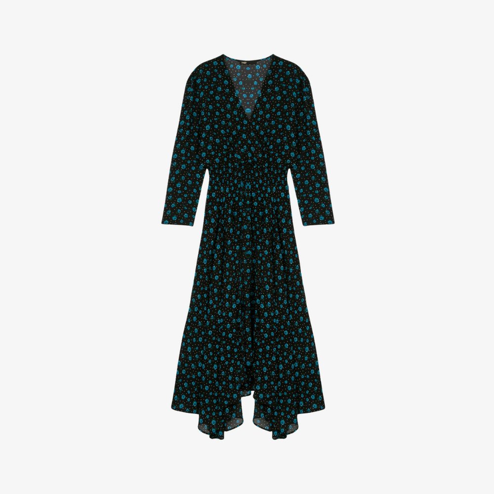 Đầm chiffon họa tiết da báo