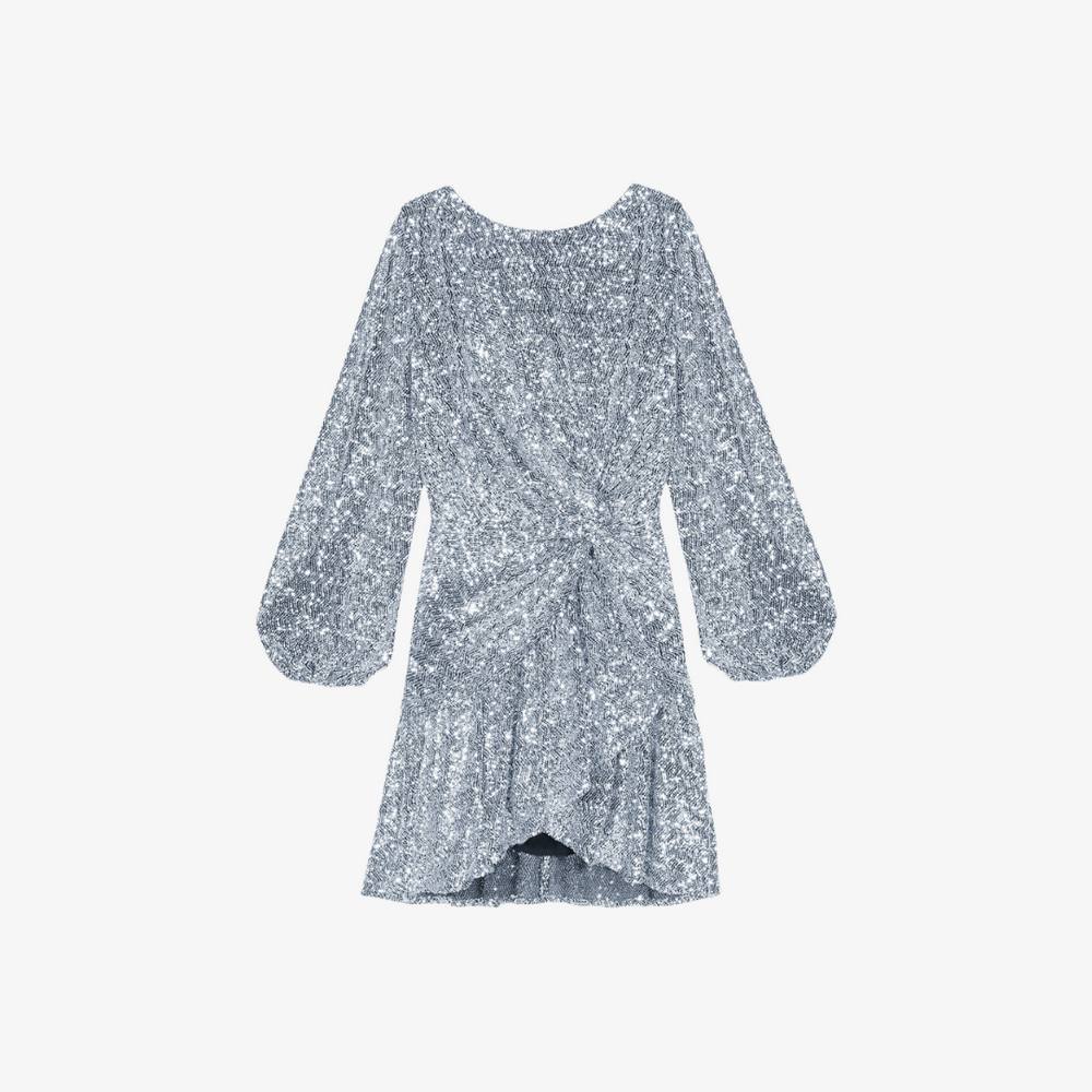 Đầm đính sequin hở lưng