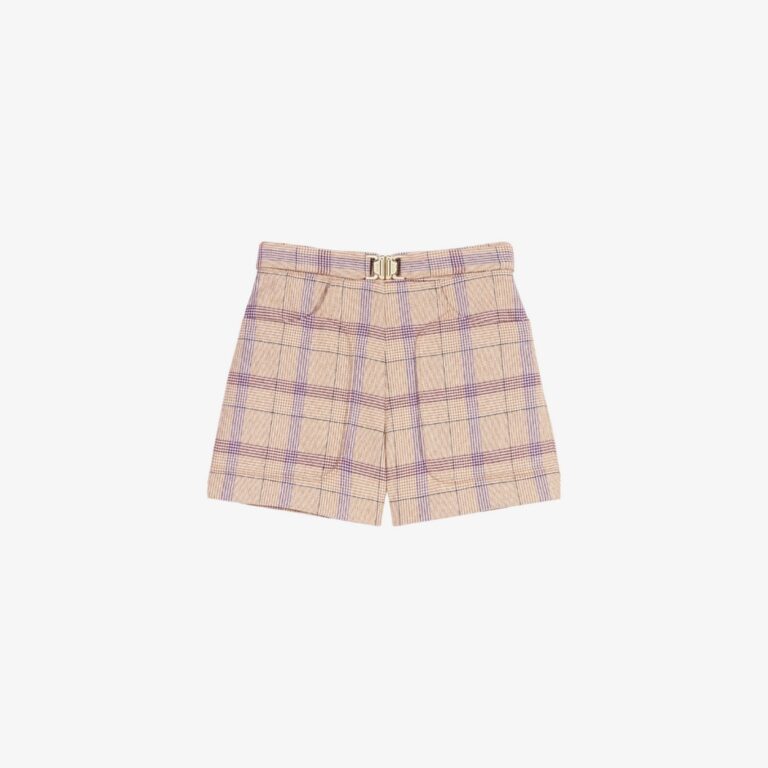 Quần short mini họa tiết kẻ caro