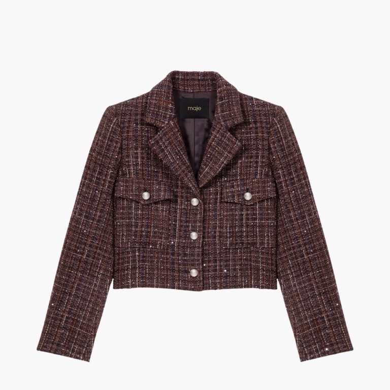 Áo khoác tweed ngắn